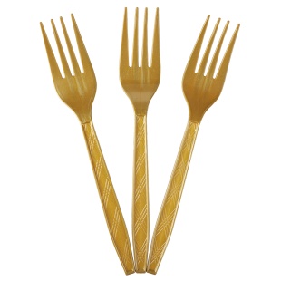 Вилки, Золото, 15 см, 10 шт. в упак. 