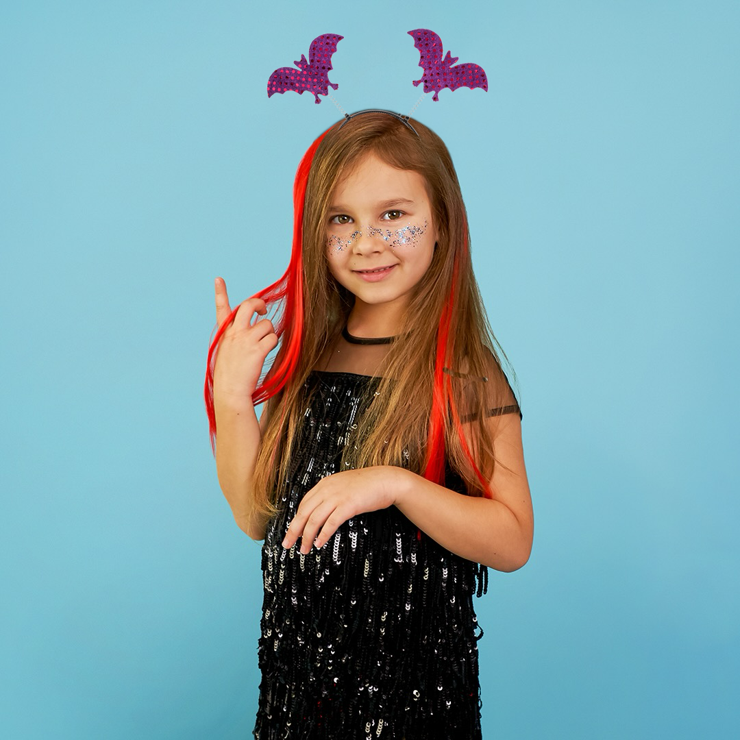 Ободок, Летучие мыши, Черный/Фиолетовый, 1 шт. 