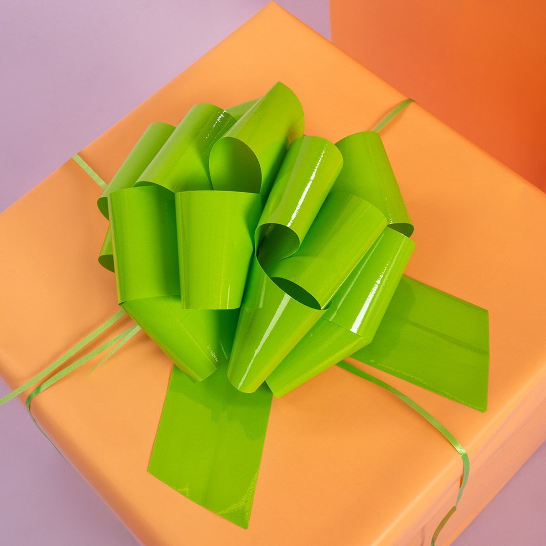 Бант Шар, Салатовый, Лаковый, 21 см, 1 шт. в упак. 