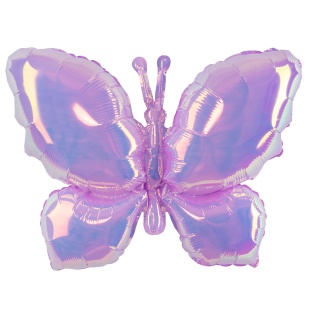 Шар (26''/66 см) Фигура, Бабочка (надув воздухом), Сиреневый, Хамелеон, 1 шт. в уп.