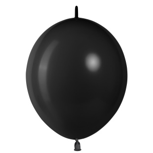 Шар (12''/30 см) Линколун, Черный, пастель, 50 шт.