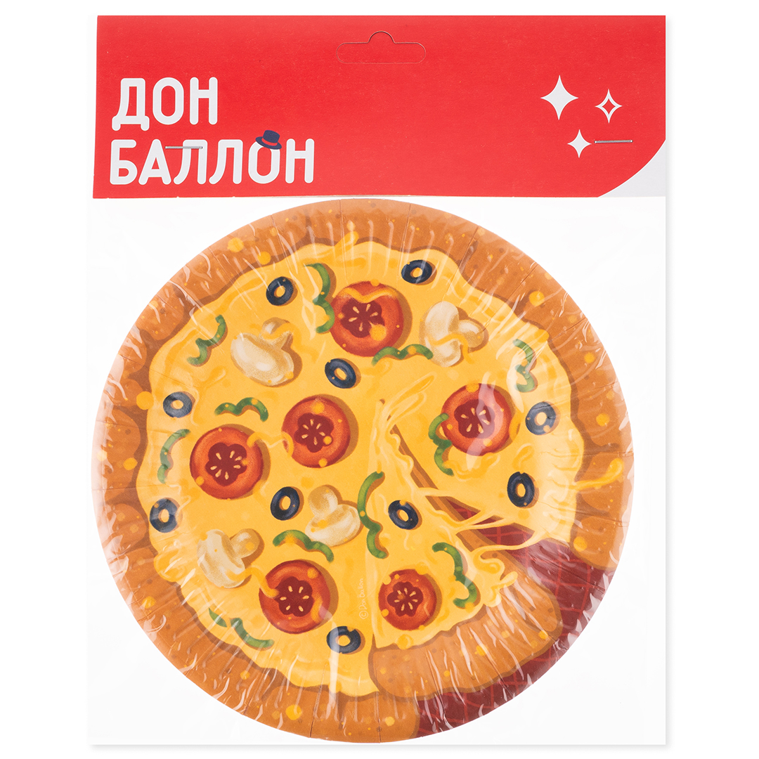 Тарелки (7''/18 см) Фастфуд, 6 шт.