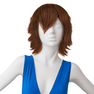 Парик карнавальный, 140 гр, Аниме (короткий), Коричневый, 28 см, 1 шт. в упак. 