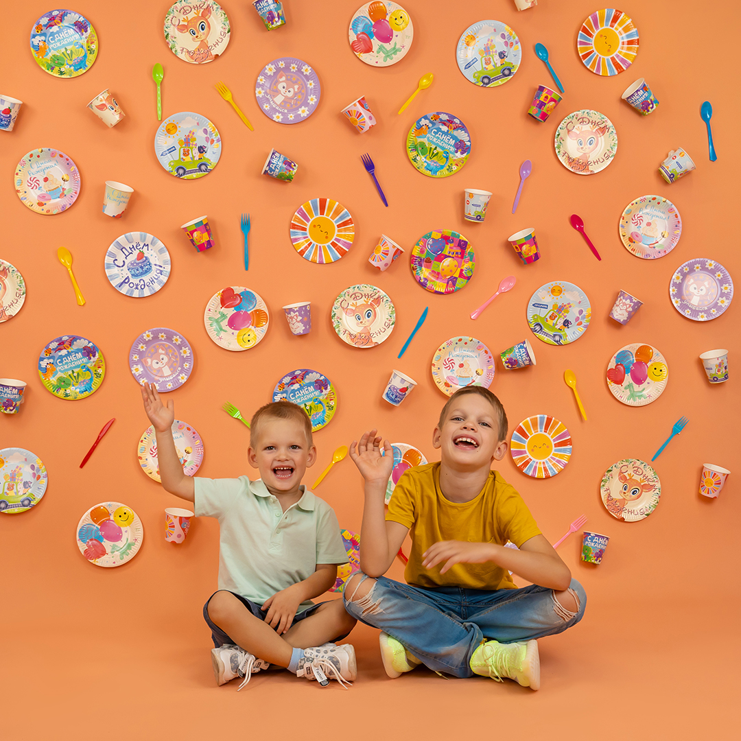 Стаканы (250 мл) Собачки из воздушных шаров, 6 шт.