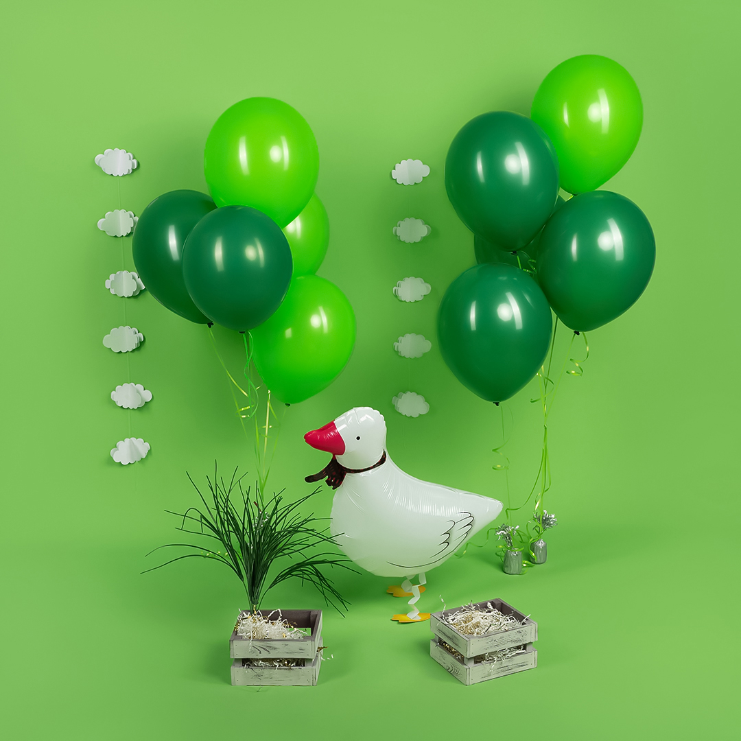 Шар 3D (24''/61 см) Ходячая Фигура, Гусь, Белый, 1 шт.