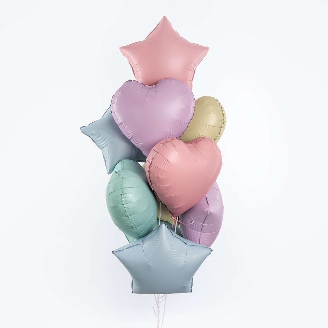 Шар (18''/46 см) Сердце, Сиреневый, Сатин, 1 шт.