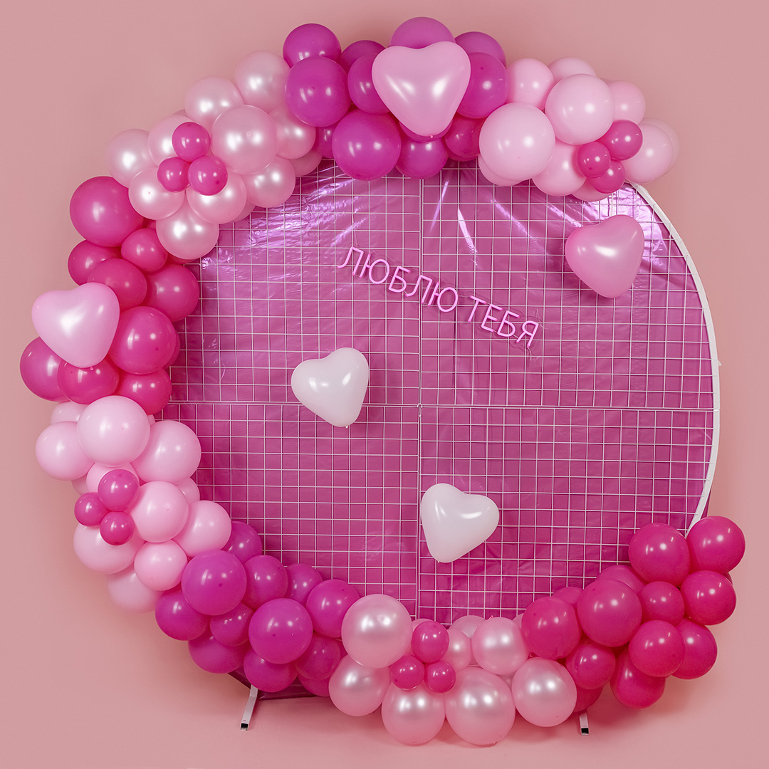 Шар (10''/25 см) Сердце, Розовый, пастель, 100 шт.