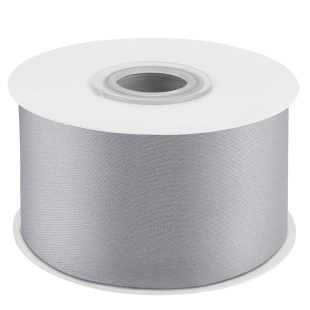 Лента атласная (3,8 см*22,85 м) Серебро, 1 шт.