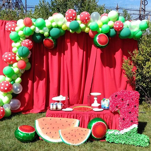 Шар (18''/46 см) Круг, Арбуз, 1 шт.