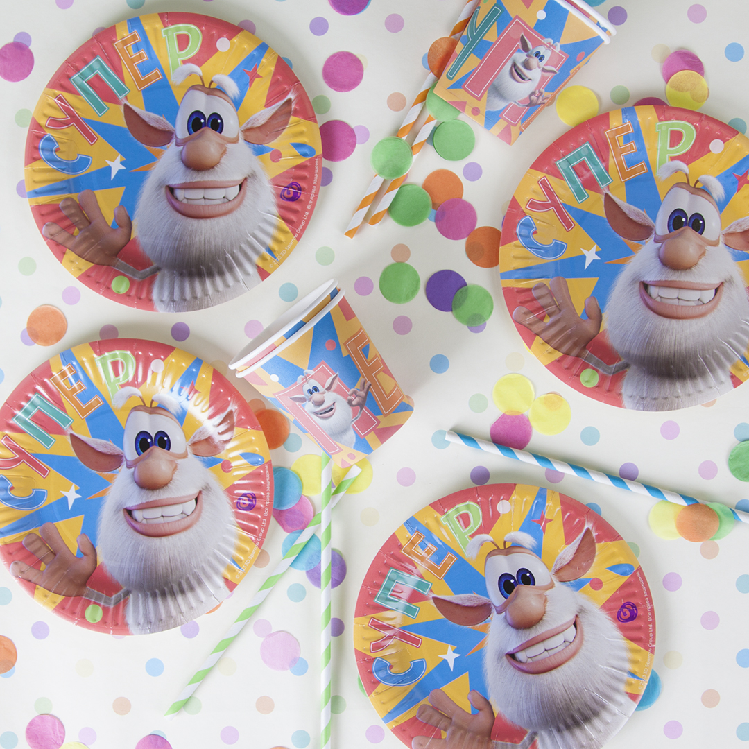 Тарелки (7''/18 см) Супер Буба, 6 шт.