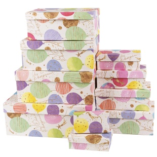 Набор коробок Праздничные шарики, 33*20*13 см, 10 шт. в упак. 