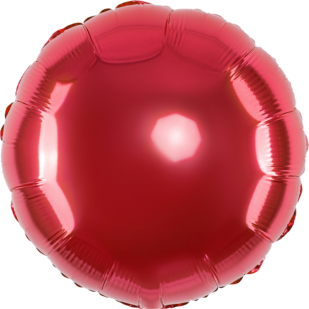 Шар (9''/23 см) Мини-круг, Красный, 1 шт.