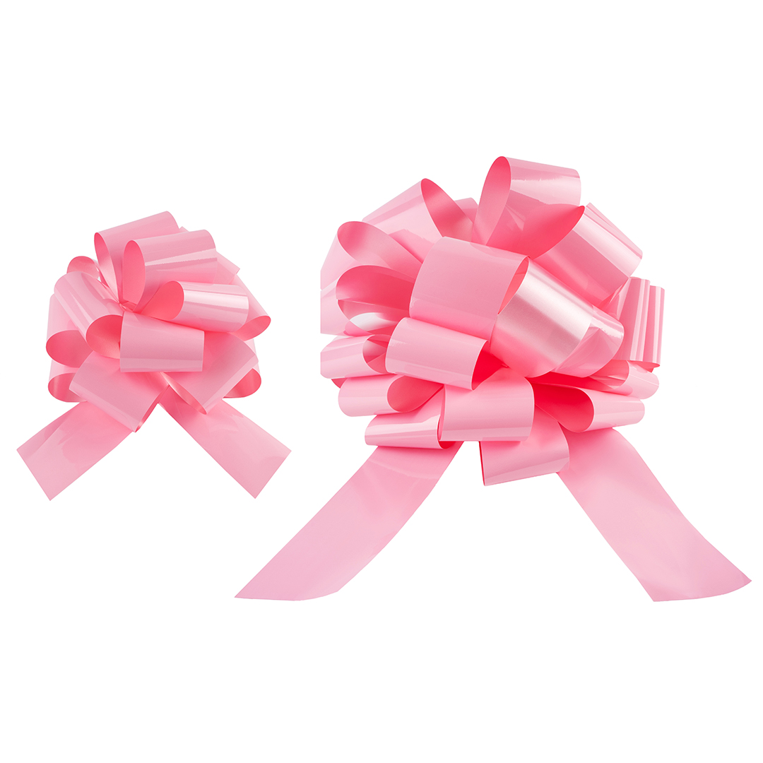 Бант Шар, Розовый, Лаковый, 36 см, 1 шт. в упак. 