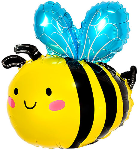 Шар с клапаном (17''/43 см) Мини-фигура, Пчела, 1 шт.