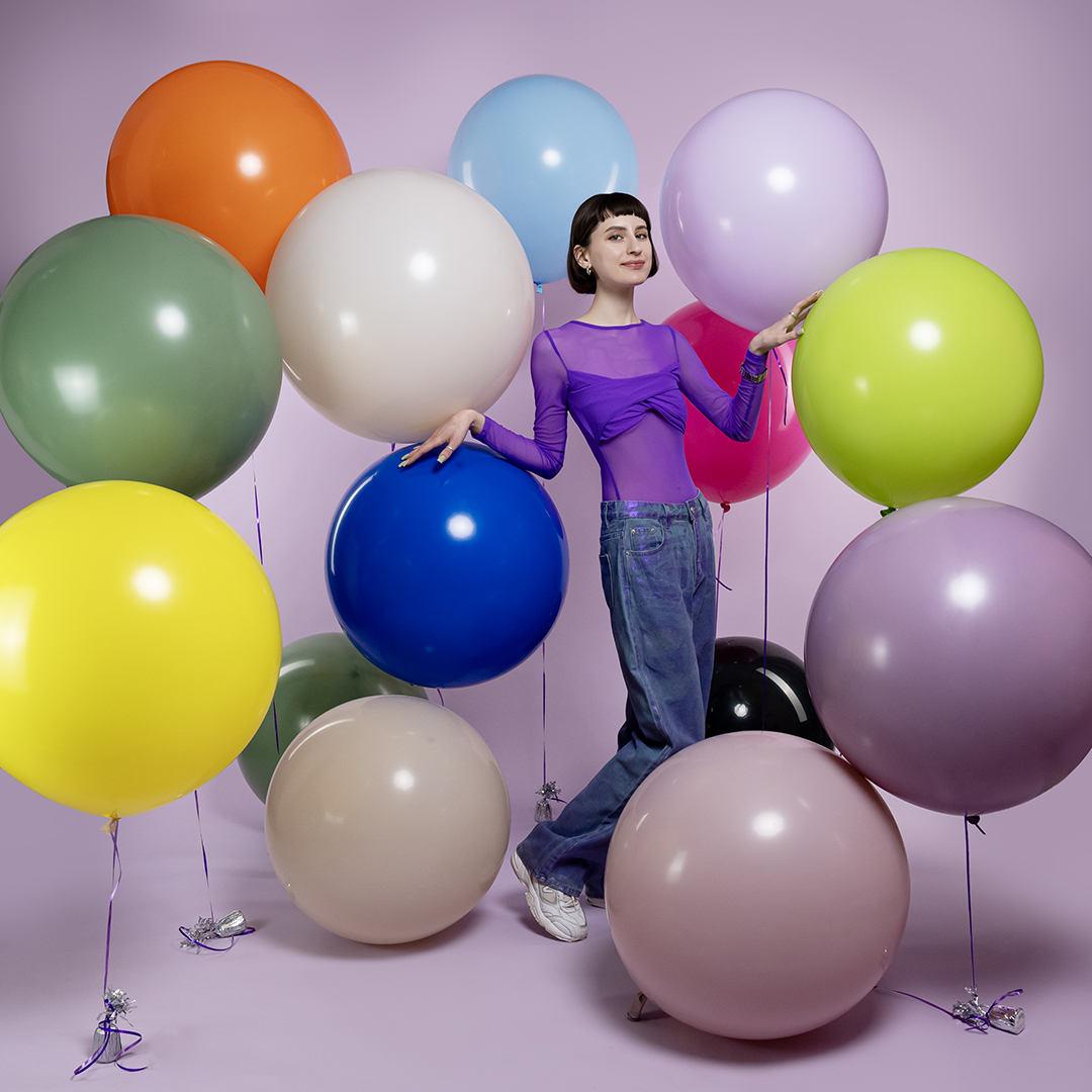 Шар (24''/61 см), Пыльная роза, пастель ретро, 3 шт.