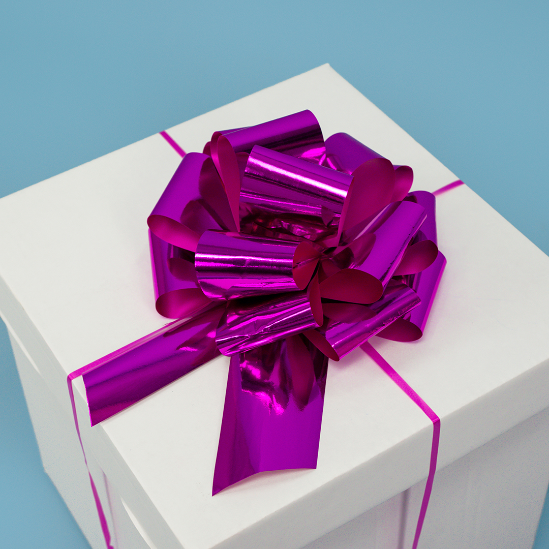 Бант Шар, Фуше, Металлик, 21 см, 1 шт. в упак. 