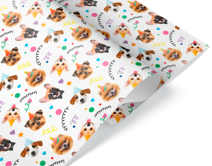 Упаковочная бумага 80гр (0,7*1 м) Собачки, 10 шт.