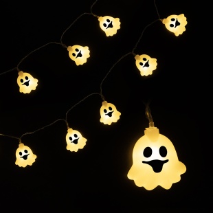 Светодиодная гирлянда Привидения, 5х4,7 см, 10 Led, IP14, 1,8 м. Белый, 1 шт.
