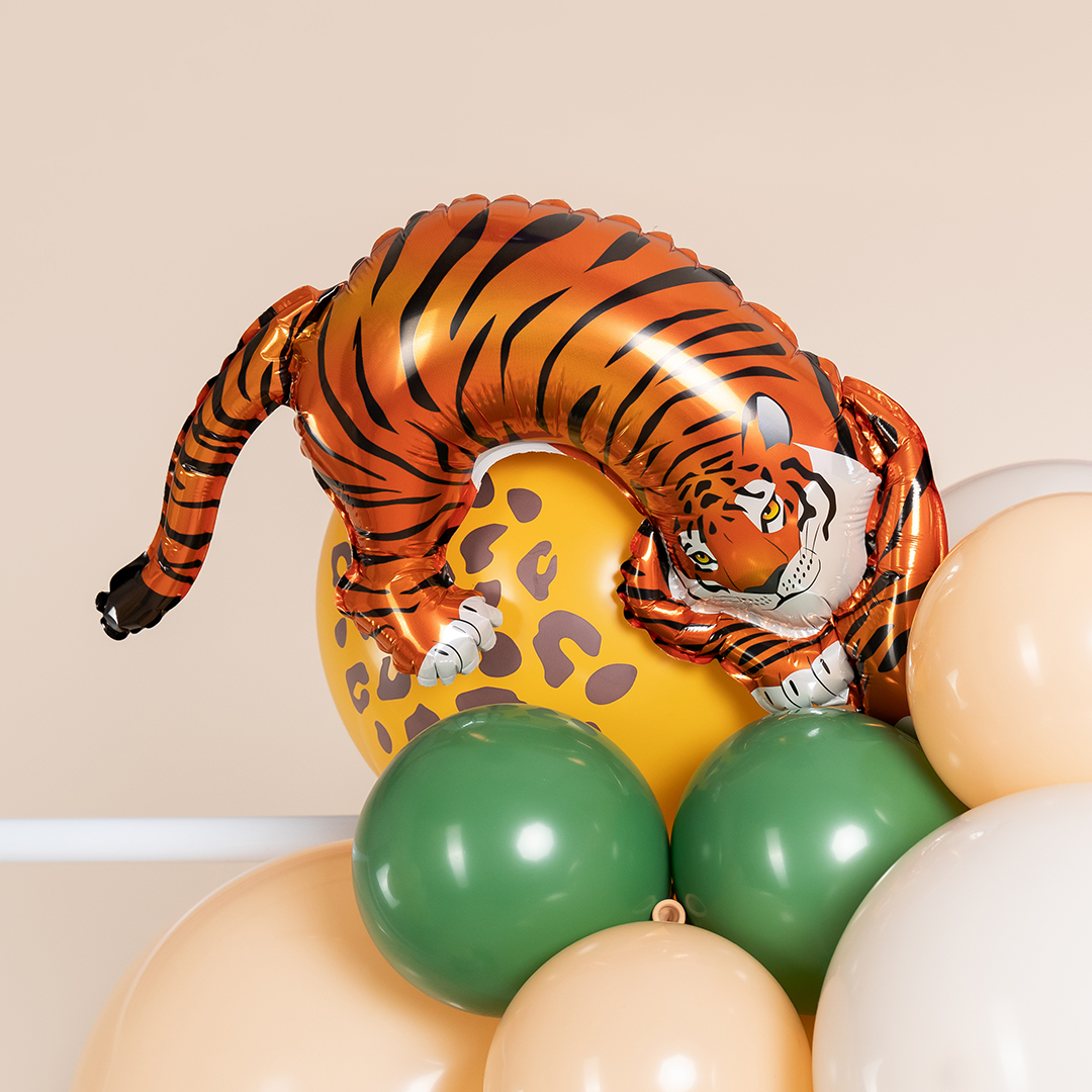 Шар (14''/36 см) Мини-фигура, Дикий тигр, 1 шт.