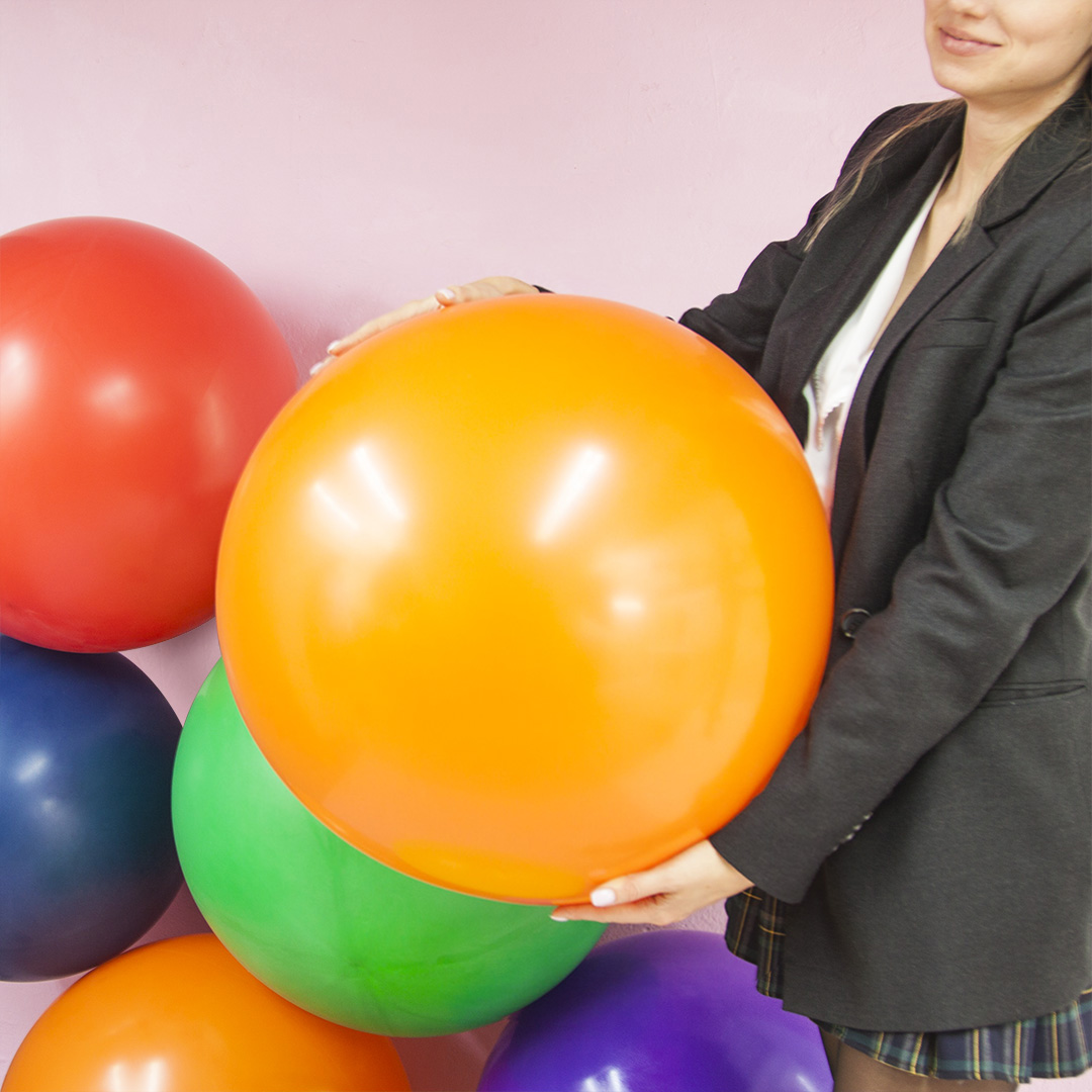 Шар (32''/81 см), Оранжевый (220), пастель, 1 шт.