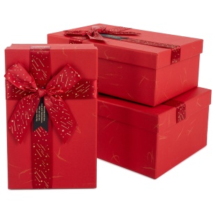 Набор коробок Волшебный праздник, Красный, 23*16*9,5 см, 3 шт. в упак. 