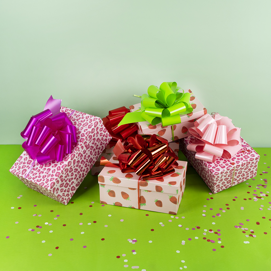 Бант Шар, Красный, Металлик, 21 см, 1 шт. в упак. 