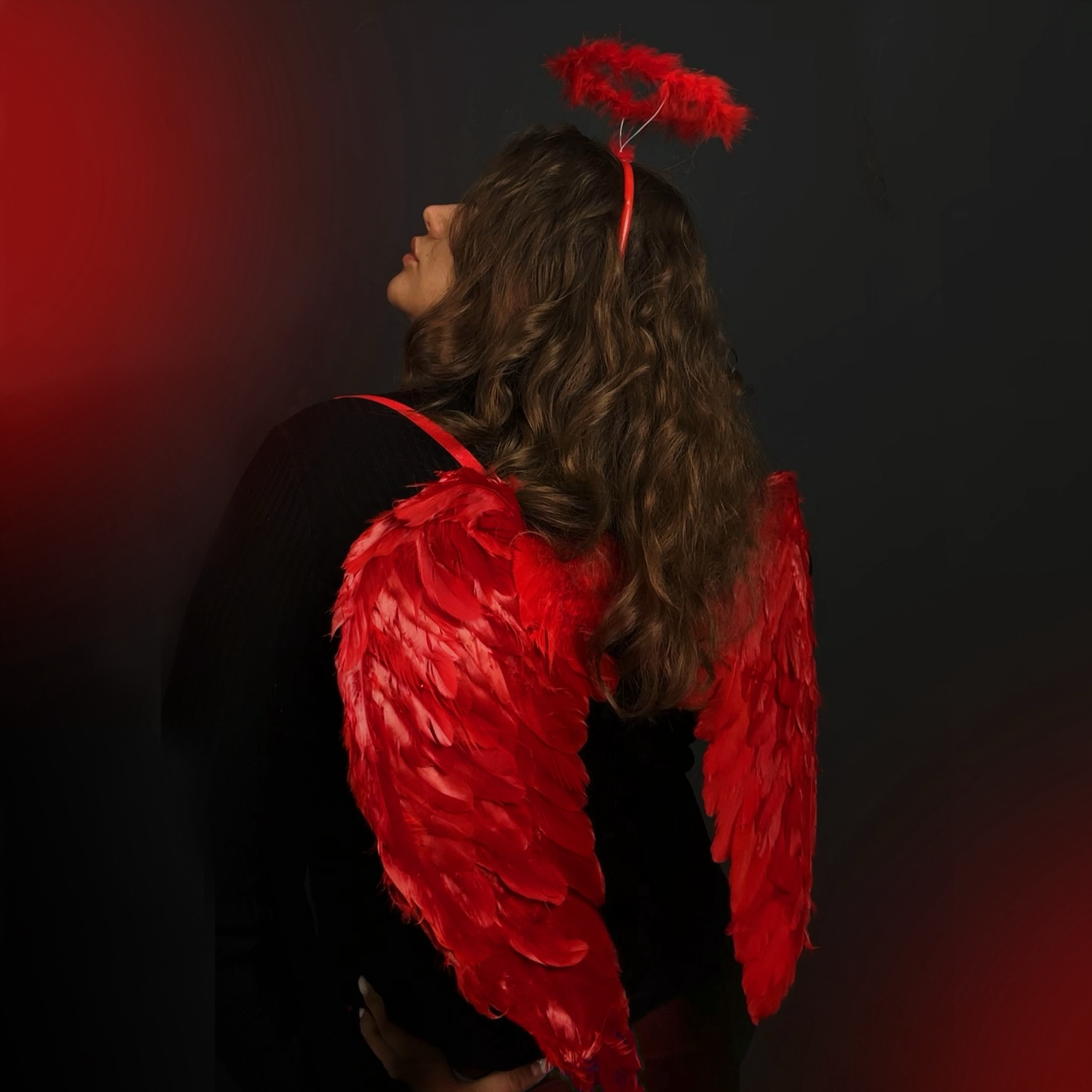 Крылья, Ангел, Размер M, Красный, 60*45 см, 1 шт. 