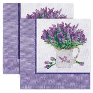 Сервировочные салфетки, Букет лаванды, 33*33 см, 20 шт.