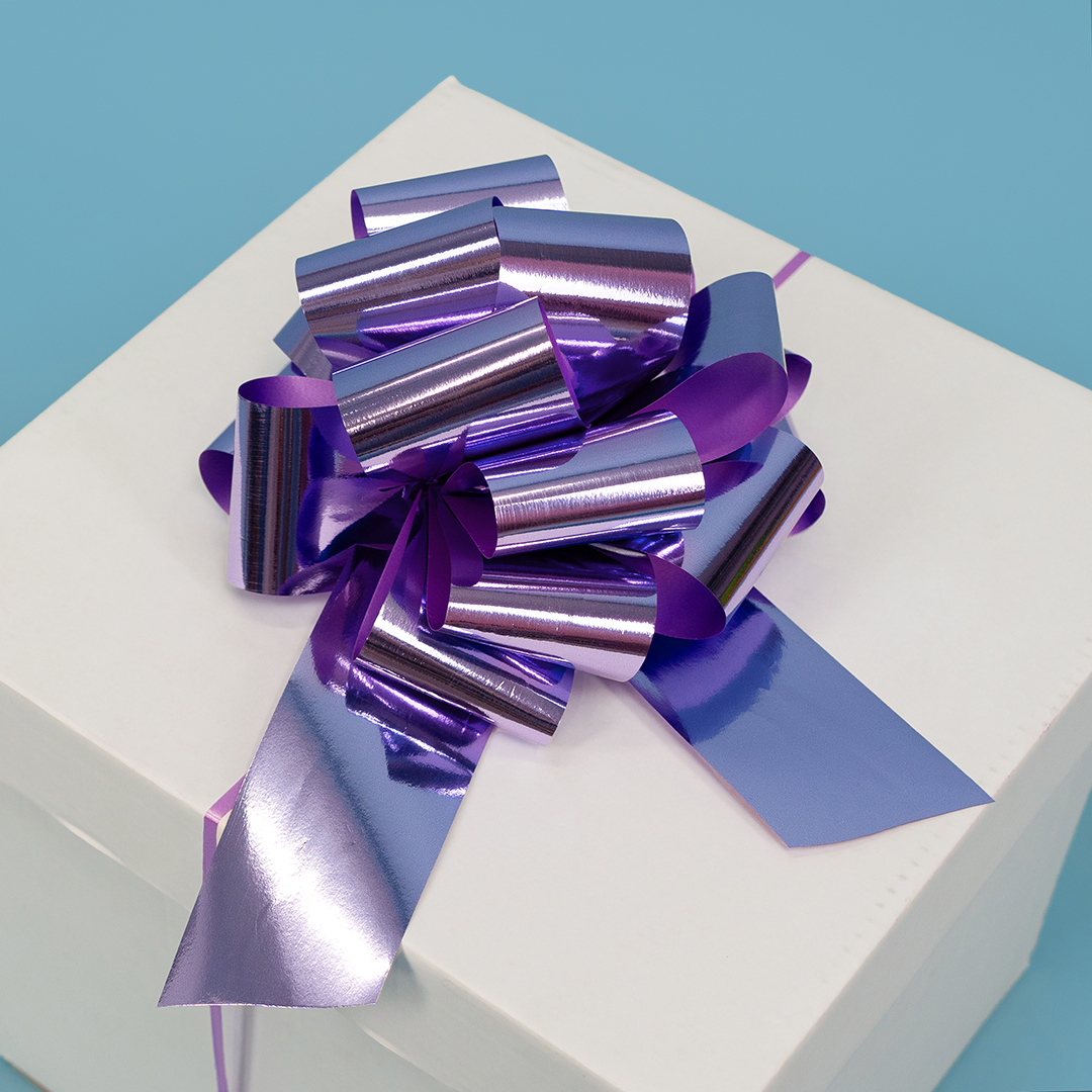Бант Шар, Лаванда, Металлик, 21 см, 1 шт. в упак. 