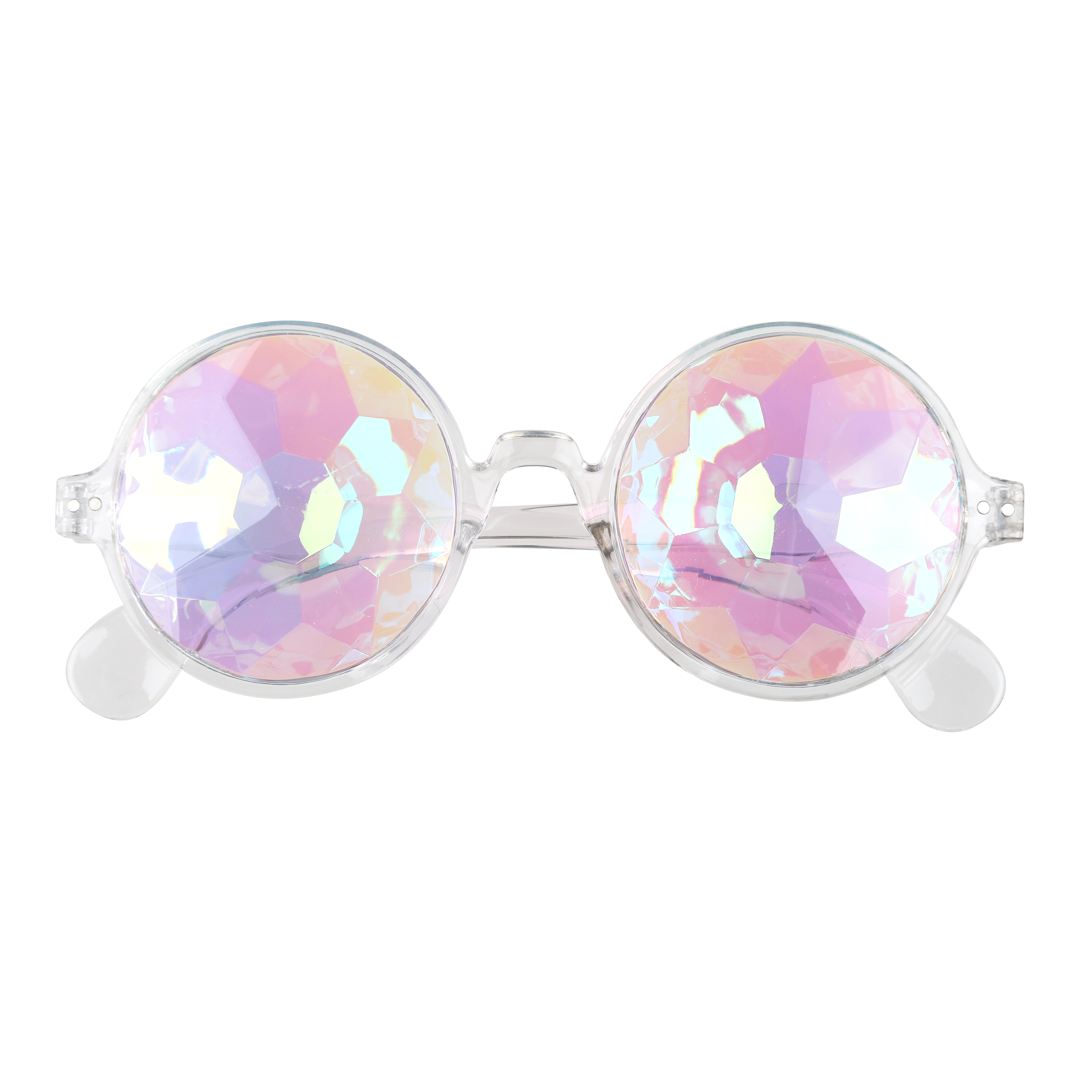 Карнавальные очки, Гламурные калейдоскопы, Белый, 1 шт. 