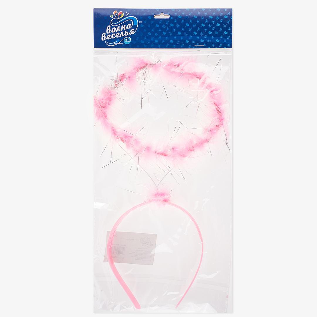 Ободок, Ангел, Розовый, 1 шт. 