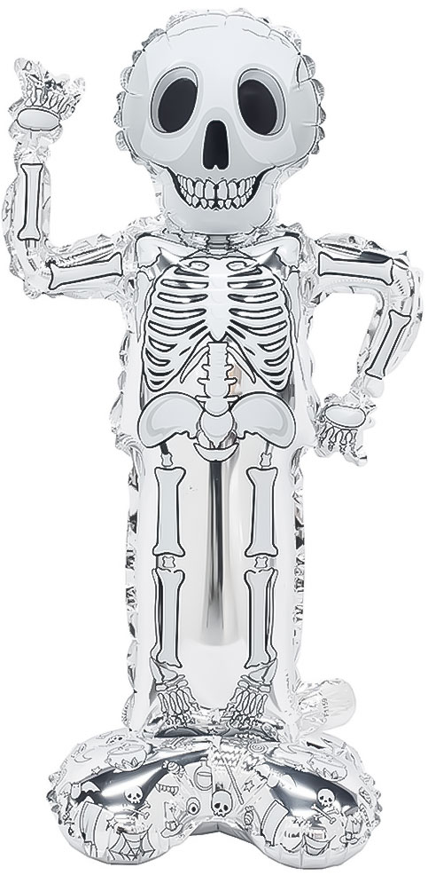 Шар 3D (20''/51 см) Фигура на подставке, Скелет, 1 шт.