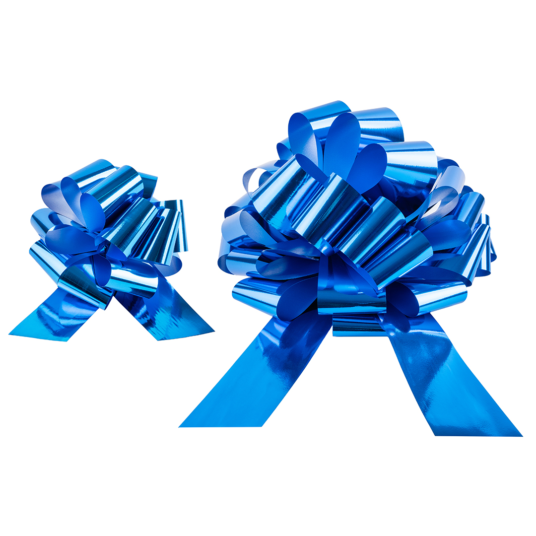 Бант Шар, Синий, Металлик, 36 см, 1 шт. в упак. 
