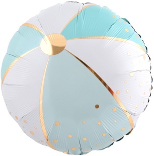 Шар (18''/46 см) Круг, Мяч, Голубой, 1 шт.