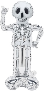 Шар 3D (20''/51 см) Фигура на подставке, Скелет, 1 шт.