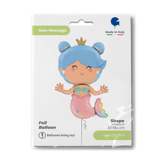 Шар (33''/84 см) Фигура, Принцесса Русалочка, 1 шт. в уп.