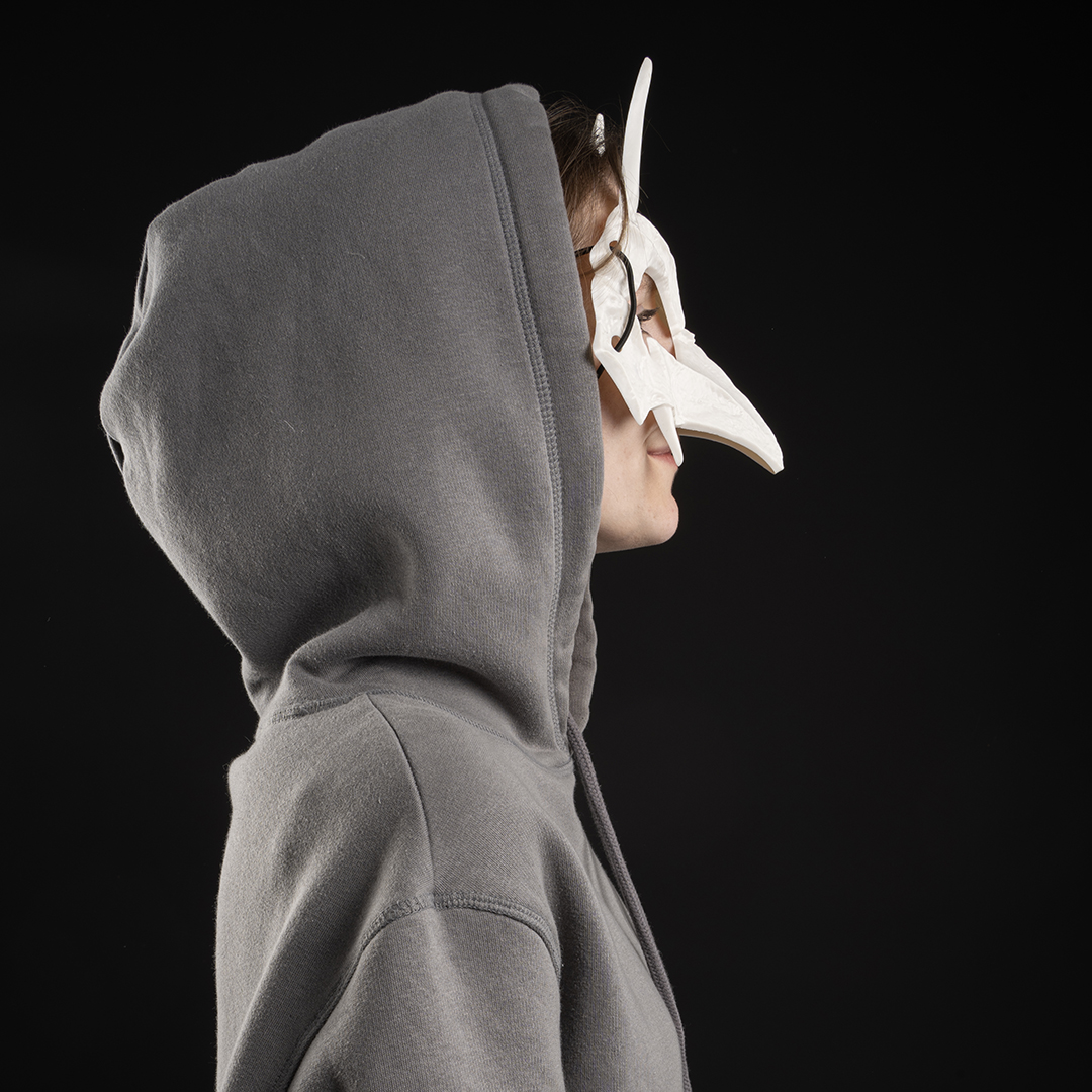 Карнавальная маска, Костяной демон, Белый, 18*20 см, 1 шт. 