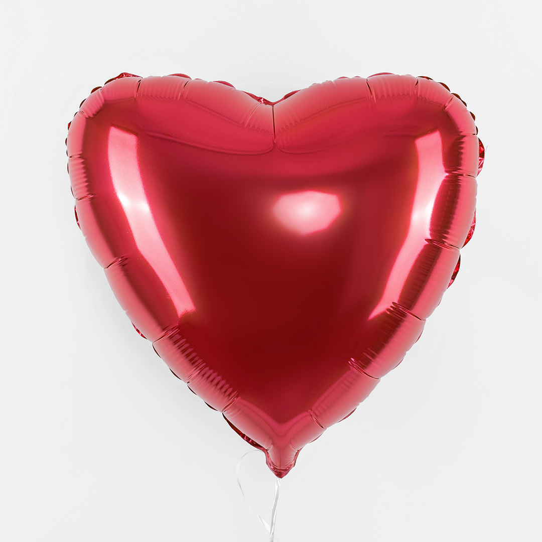 Шар (32''/81 см) Сердце, Красный, 1 шт.
