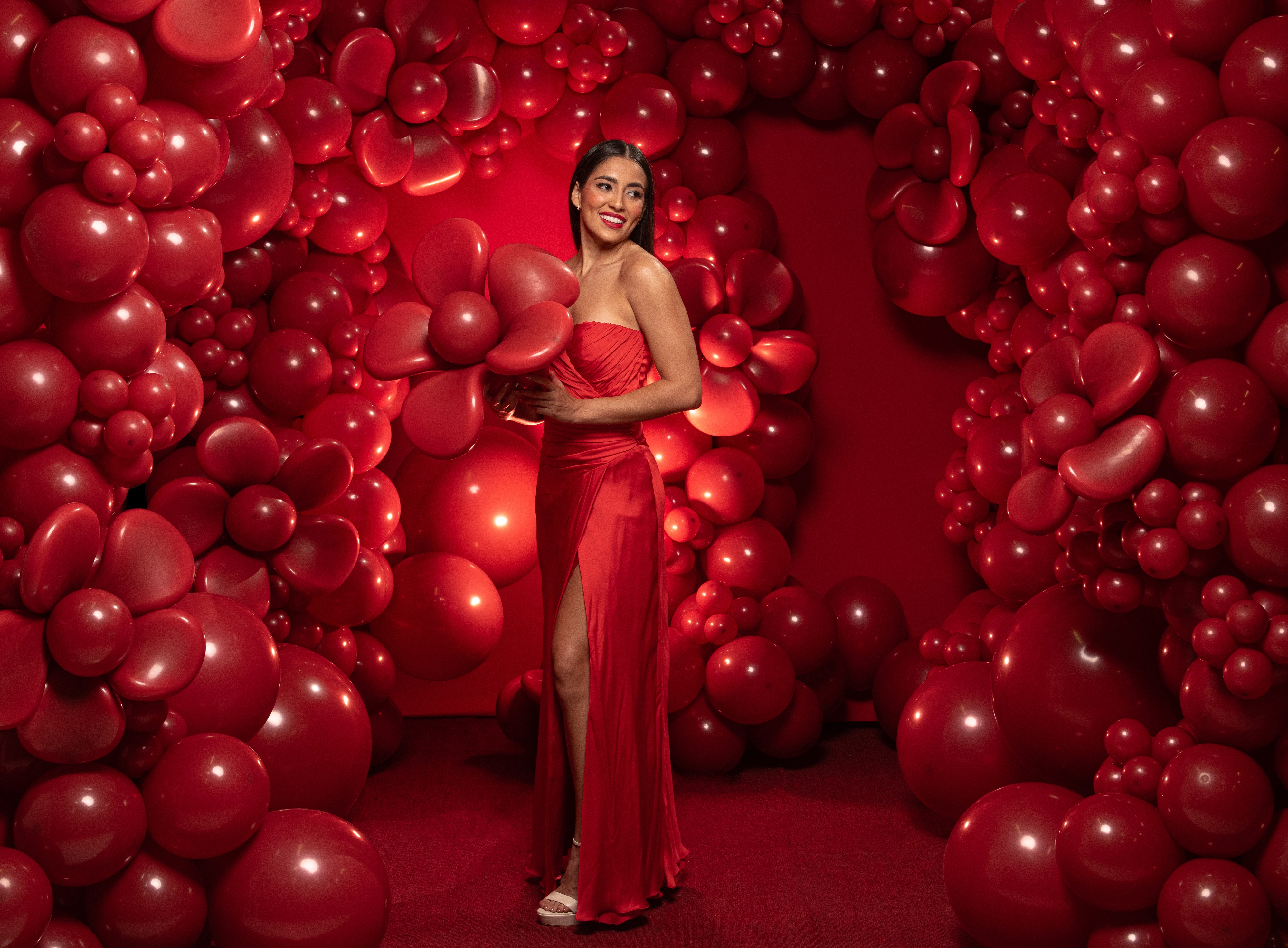 Шар (5''/13 см), Королевский красный (016), пастель, 100 шт.