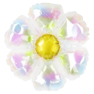 Шар (24''/61 см) Цветок, (надув воздухом), Прозрачный, Хамелеон, 1 шт.