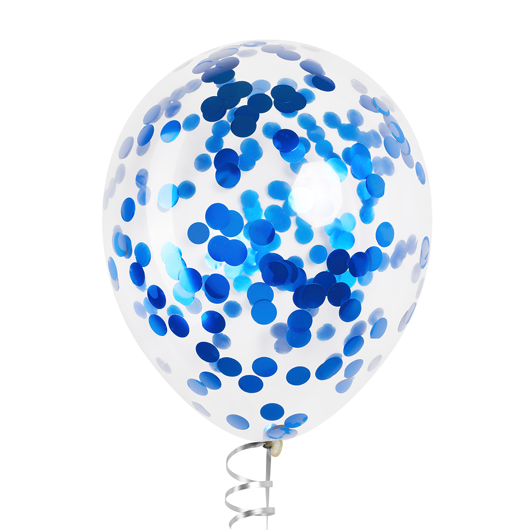 Конфетти фольга Круг, Королевский синий, Хром, 2 см, 50 г.