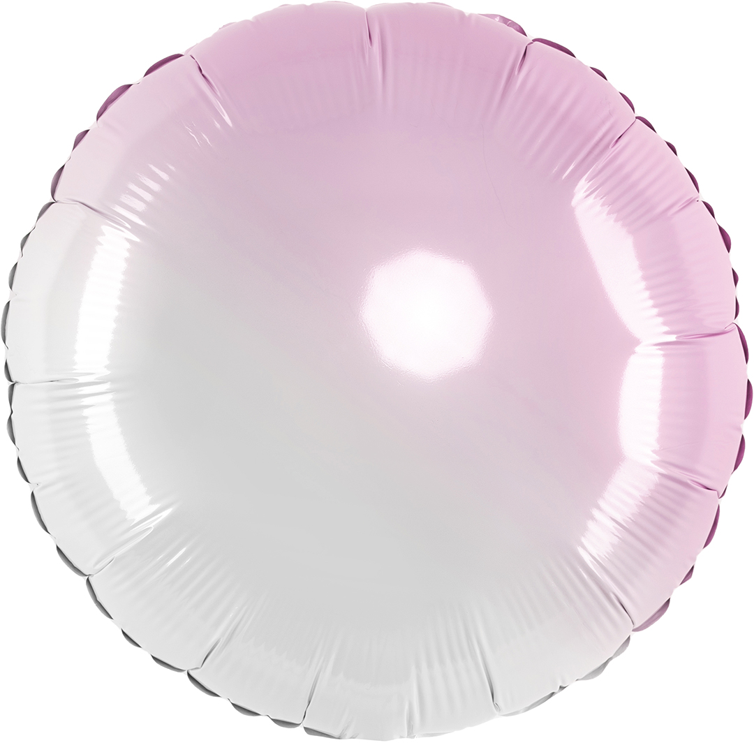 Шар (32''/81 см) Круг, Розовый, Градиент, 1 шт.