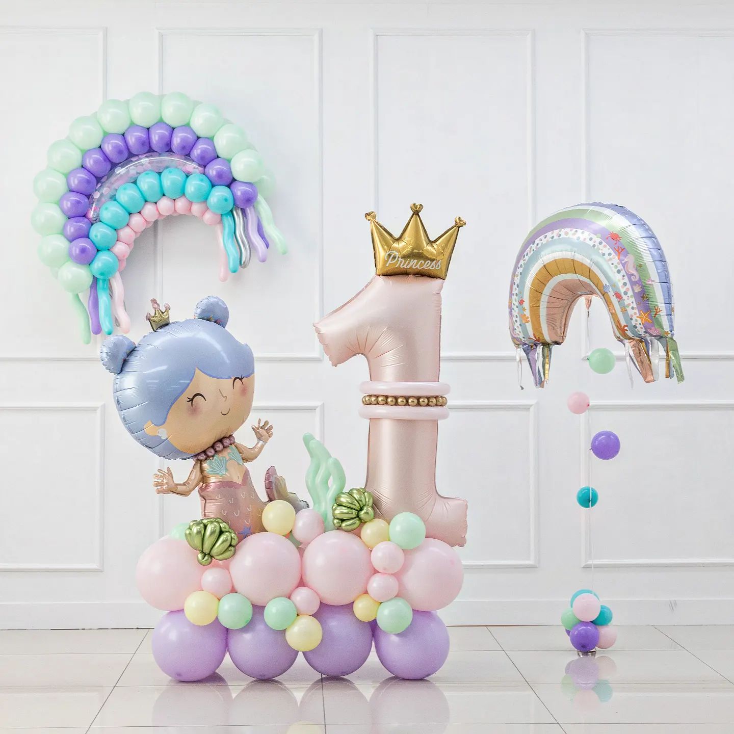 Шар (39''/99 см) Фигура, Принцесса Русалочка, 1 шт. в уп.