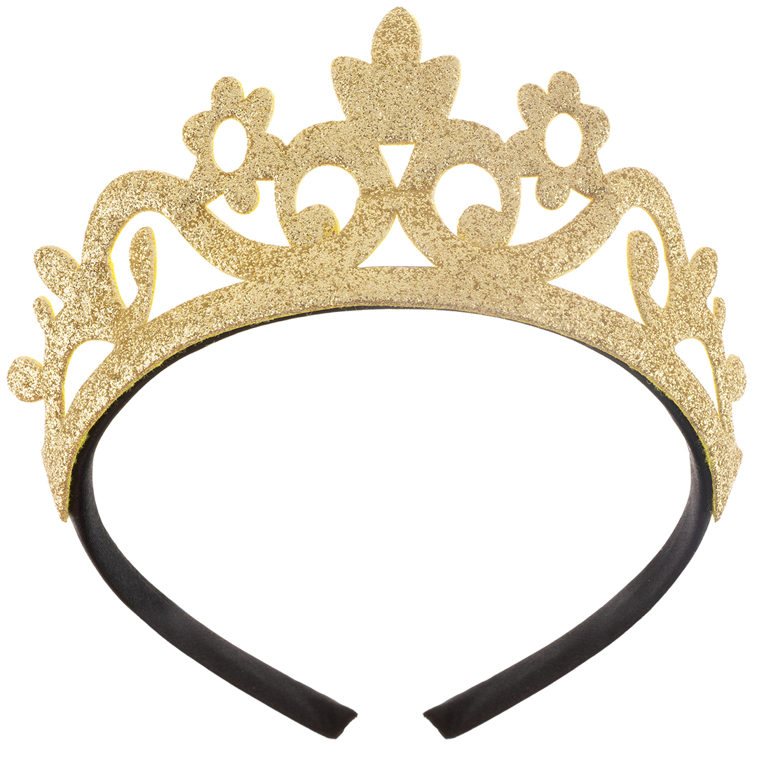 Ободок, Изящная корона, Золото, 1 шт. 