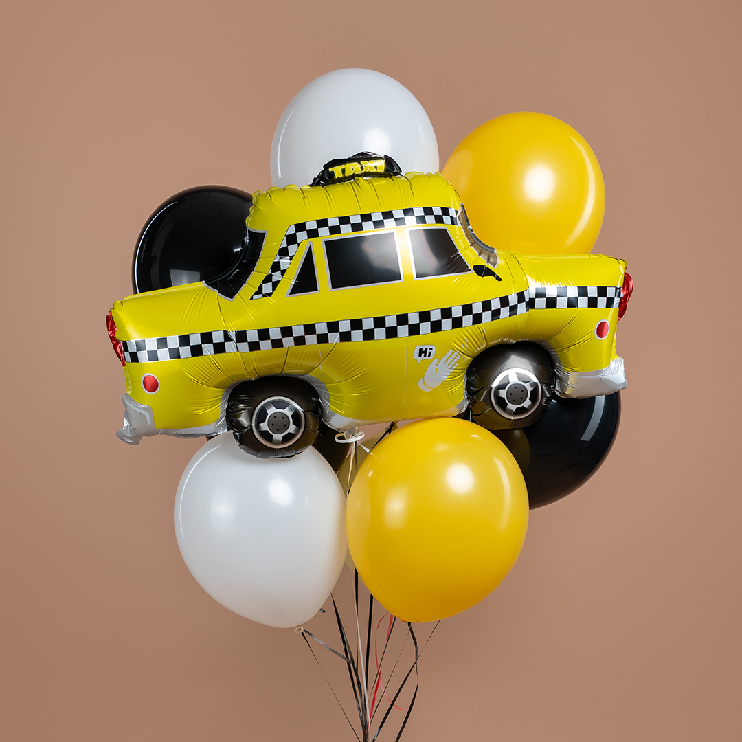 Шар (36''/91 см) Фигура, Такси, 1 шт. в уп.