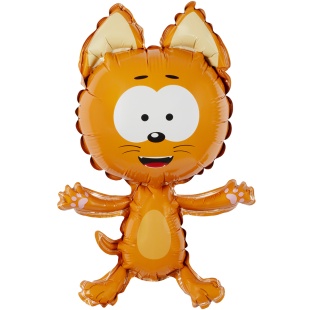 Шар с клапаном (17''/43 см) Мини-фигура, Котенок Котэ, 5 шт. в уп.