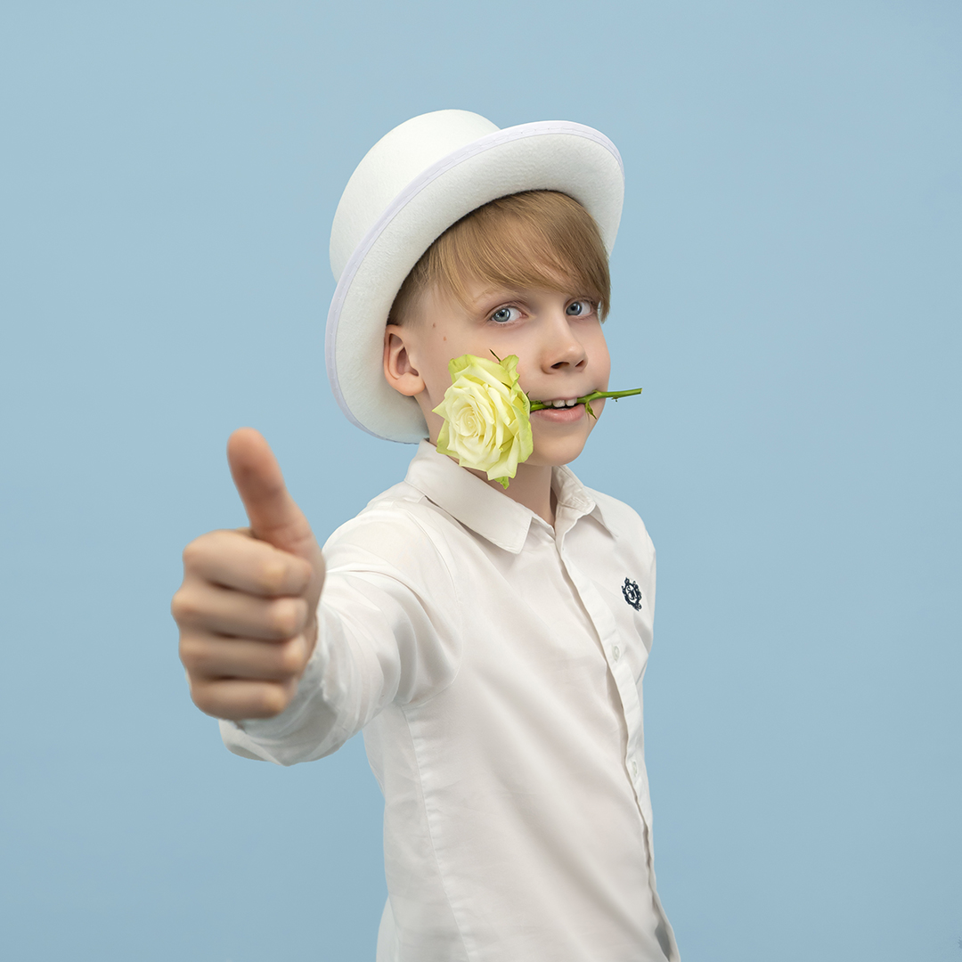 Шляпа, Цилиндр, фетр, Белый, 56-58 разм., 1 шт. 