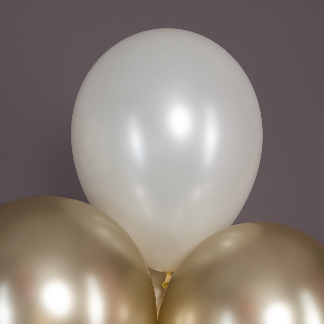 Шар (12''/30 см), Устрично-белый (806), шелк, 50 шт.