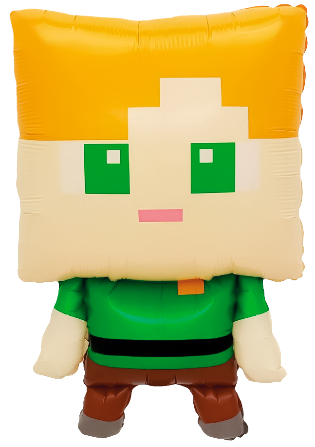 Шар (26''/66 см) Фигура, Пиксельная девушка, 1 шт.