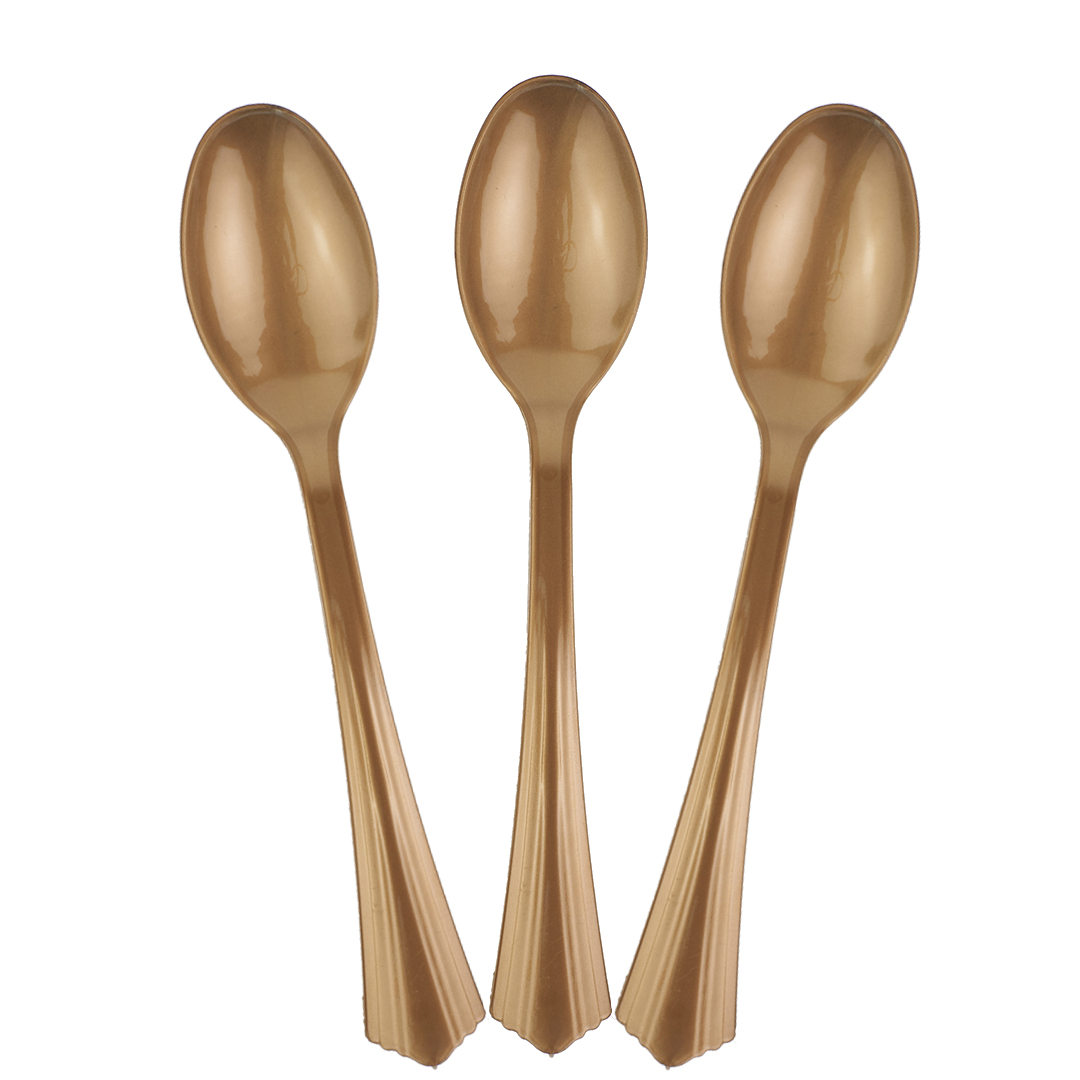 Ложки, Матовое золото, 17 см, 10 шт. в упак. 